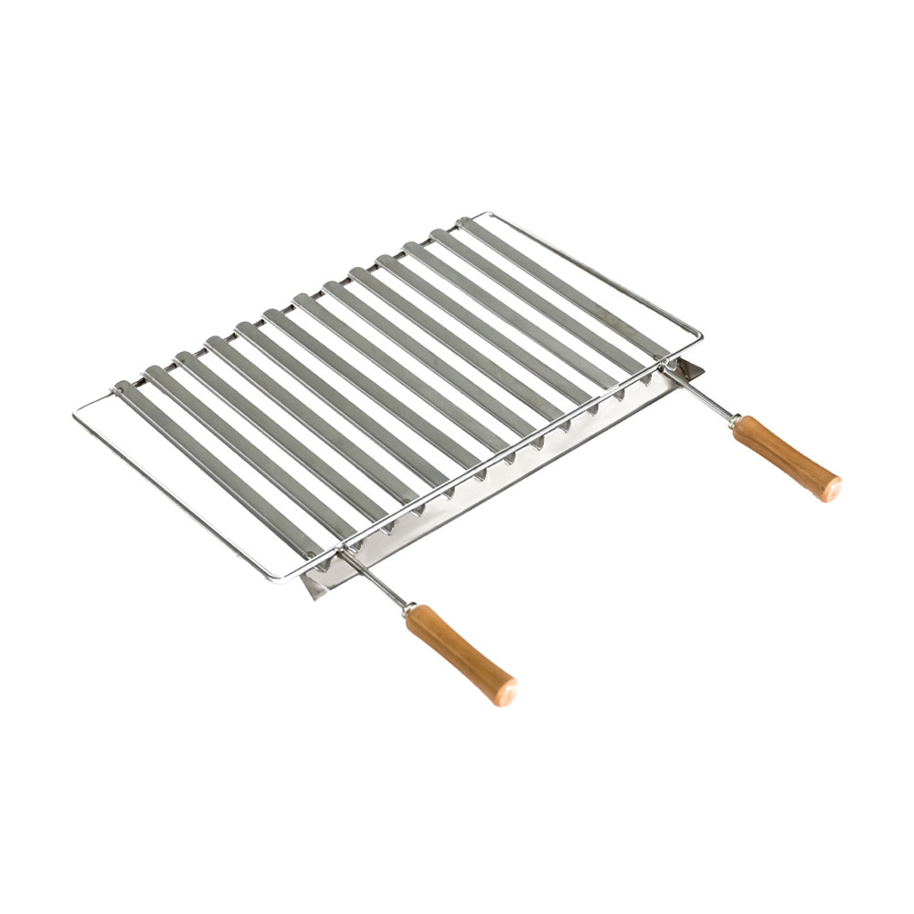Grelha Argentina em V para Churrasco Aço Inoxidável 